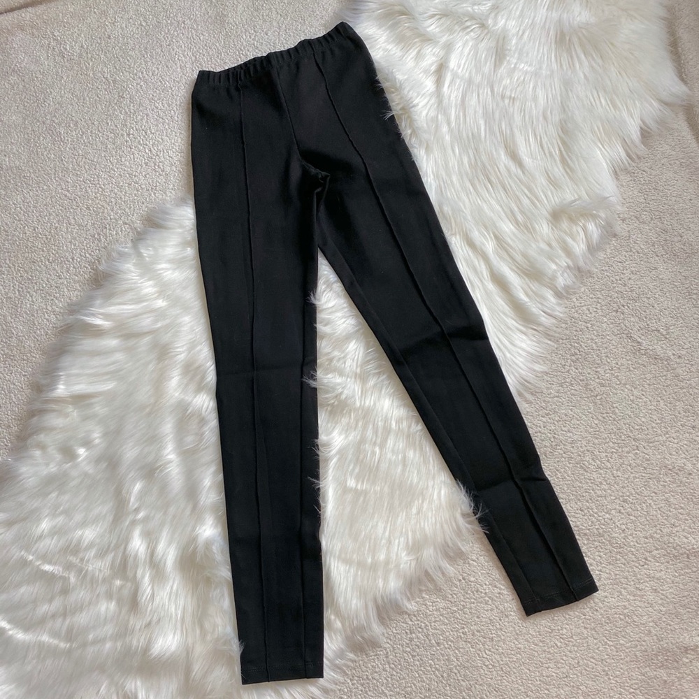 American Apparel Black Front Seam Leggings Size XS